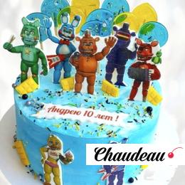 Голубой торт Five Nights at Freddy’s GTFN013237 фото и оформление торта