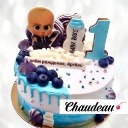 Первый день рождения с Боссом Молокососом PDRB013267 фото и оформление торта