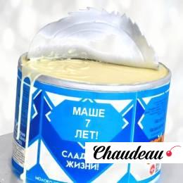 Торт-обманка "Банка сгущенки" TS00013288 фото и оформление торта