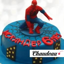 Торт в виде головы Спайдермена TVGS013297 фото и оформление торта