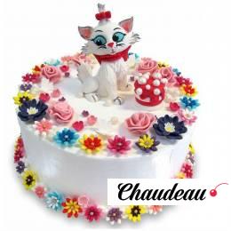 Торт без мастики с фигуркой кошки №1410 Торт без мастики с фигуркой кошки №1410