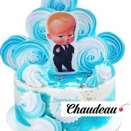 Торт Босс Молокосос бело-голубой №2541 Торт Босс Молокосос бело-голубой №2541