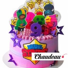 Торт Бравл Старс с цифрой и именем №2527