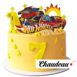 Торт Hot Wheels желтый №1906 Торт Hot Wheels желтый №1906