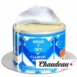 Торт в виде банки сгущенки №2360