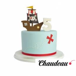 Торт в виде пиратского корабля №1408