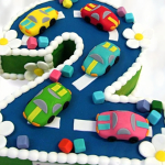 Торт цифра 2 с машинками TC2M013301 фото и оформление торта