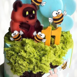 Винни Пух и пчелиный улей VPPU013303 фото и оформление торта