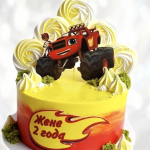 Вспыш и Чудо-машинки на 2 года VCH2013307 фото и оформление торта