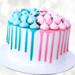 Торт на определение пола (розово-голубой) TOP0013313 фото и оформление торта