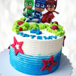 PJ Masks торт на 4 года PMT4013316 фото и оформление торта