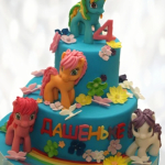Голубой торт с My Little Pony GTML013319 фото и оформление торта