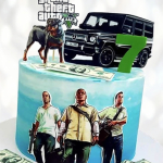 Торт ГТА на 7 лет TG7L0013328 фото и оформление торта