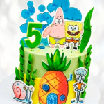 Губка Боб: торт на пятилетие GBTP013331 фото и оформление торта