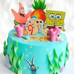 Губка Боб со съедобной картинкой GBSS013334 фото и оформление торта