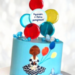 Торт Девочка с воздушными шарами TDVS013342 фото и оформление торта