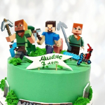 Торт с персонажами Майнкрафт TPM0013349 фото и оформление торта