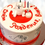 Торт с рыжим котом на день рождения TRKD013354 фото и оформление торта