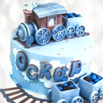 Торт паровозик для детей TPD0013358 фото и оформление торта