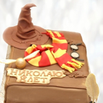 Торт в виде книги Гарри Поттера TVKG013393 фото и оформление торта