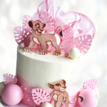 Торт Lion King розово-белый TLKR013395 фото и оформление торта