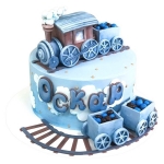 Торт детский с поездом №2886