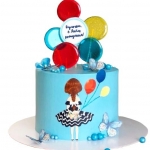 Торт Девочка с шариками №2291