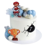 Торт для хоккеиста мальчика на 7 лет №2847