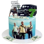 Торт ГТА на 7 лет №2638