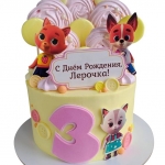Торт Кошечки Собачки на 3 года №2187