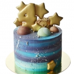 Торт Космический со звездами на 4 года №2424