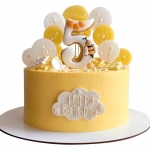 Торт желтый с пчелкой на 5 лет №2051