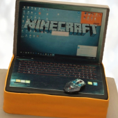 Minecraft торт в виде ноутбука MTVN013348 фото и оформление торта