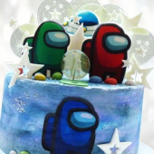 Торт Among Us персонажи TAUP013386 фото и оформление торта