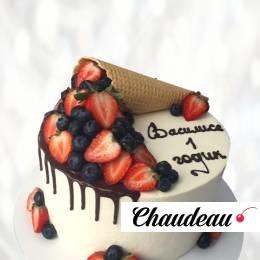 Торт имениннице Василисе (1 год) TIVG013300 фото и оформление торта