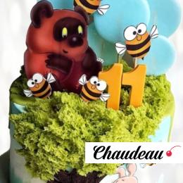 Винни Пух и пчелиный улей VPPU013303 фото и оформление торта