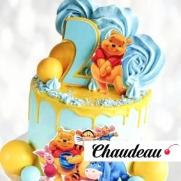 Винни Пух на двухлетие VPD0013305 фото и оформление торта