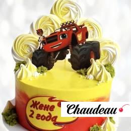 Вспыш и Чудо-машинки на 2 года VCH2013307 фото и оформление торта