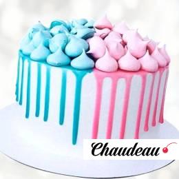 Торт на определение пола (розово-голубой) TOP0013313 фото и оформление торта