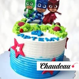 PJ Masks торт на 4 года PMT4013316 фото и оформление торта