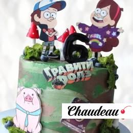 Гравити Фолз на шесть лет GFSH013322 фото и оформление торта