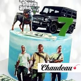 Торт ГТА на 7 лет TG7L0013328 фото и оформление торта