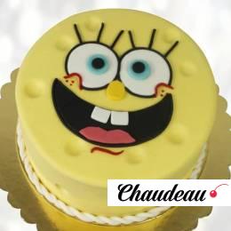 Круглый торт с Губкой Бобом KTGB013330 фото и оформление торта