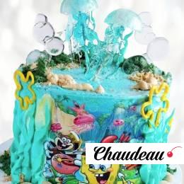 SpongeBob с медузами SM00013333 фото и оформление торта