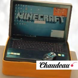 Minecraft торт в виде ноутбука MTVN013348 фото и оформление торта