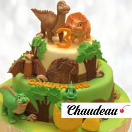 Торт с динозавриками на др TDD0013352 фото и оформление торта