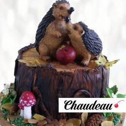 Торт ежата на лесной опушке TELO013374 фото и оформление торта