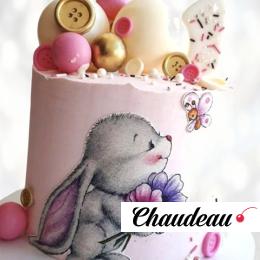 Торт кролик с букетом TKB0013381 фото и оформление торта