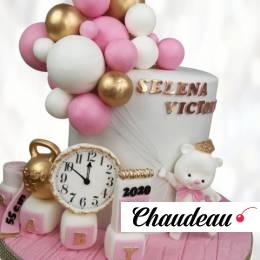 Торт с данными о рождении ребенка TDRR013389 фото и оформление торта