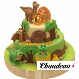 Торт детский с динозаврами на день рождения №678